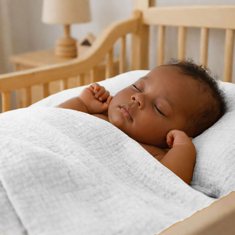 drap plat 80x110 coton bio blanc bébé enfant GOTS