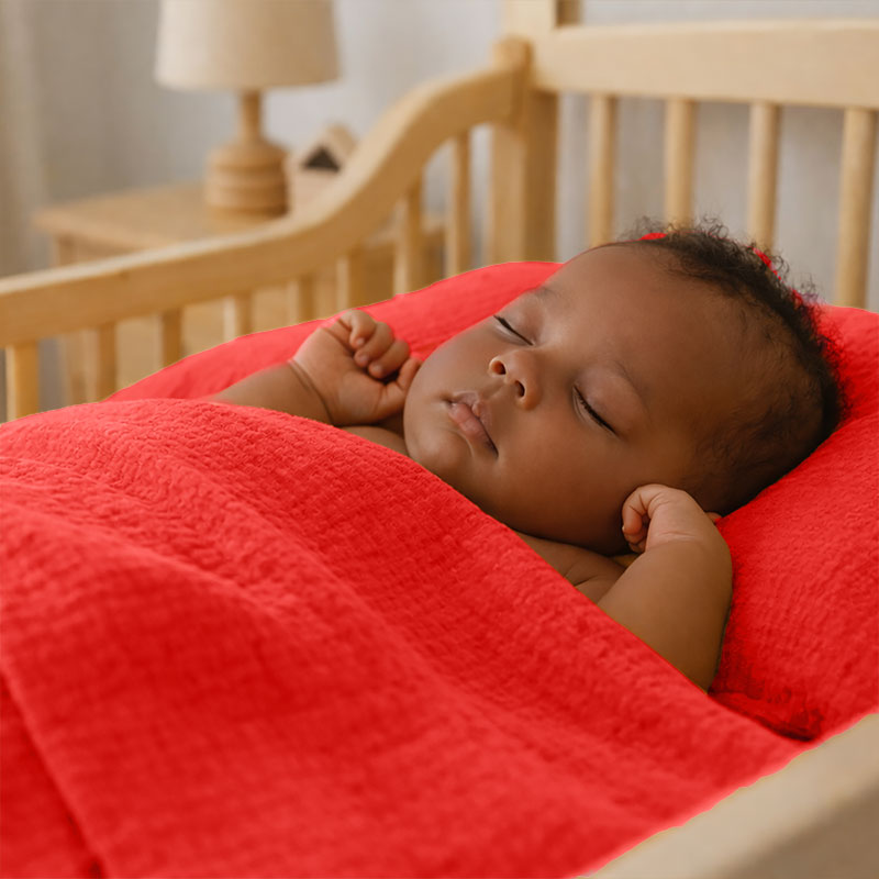 drap plat 80x110 coton bio fraise papate bébé