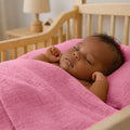 drap plat 80x110 coton bio rose bébé papate france