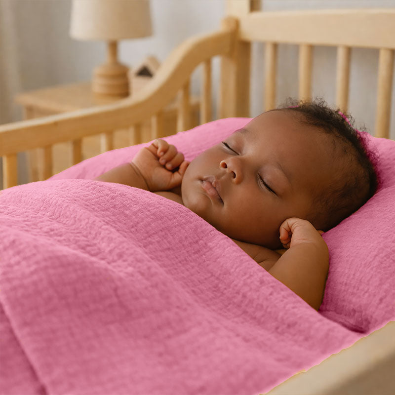 drap plat 80x110 coton bio rose bébé papate france