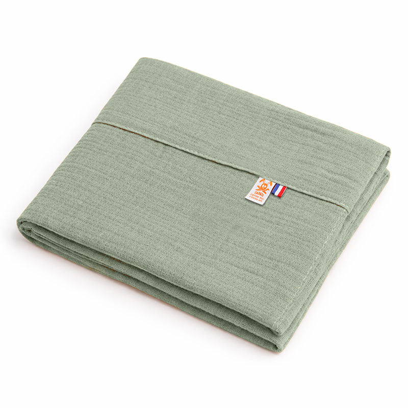 drap plat 80x110 gaze coton bio vert bébé gots enfants