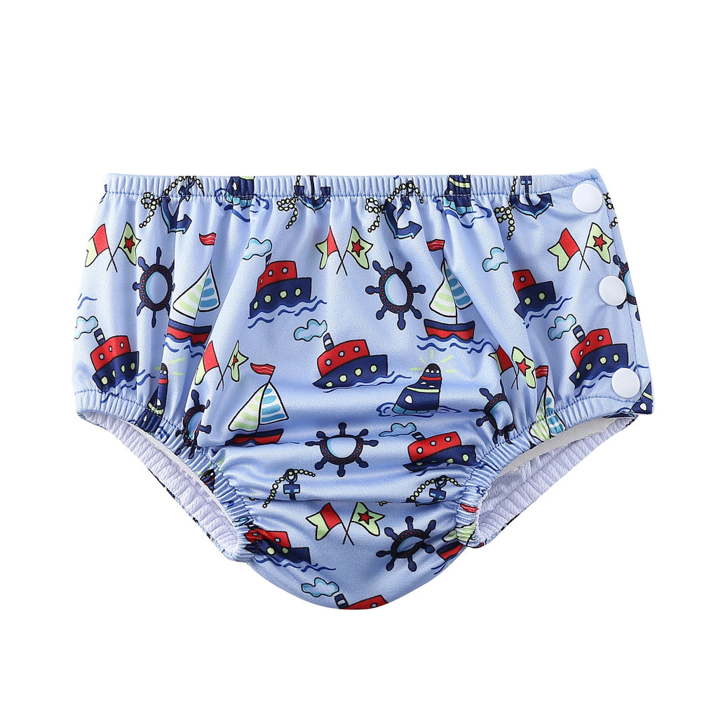 Couche de Piscine Imperméable Bébé - Maillot de Bain Réutilisable 0-3 Ans, Nombreux Motifs