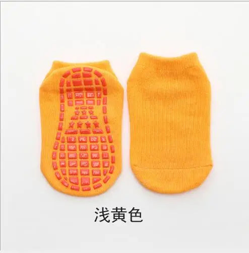 Pack 10 Paires Chaussettes Antidérapantes Enfant - Trampoline & Sol, Coton, 1-8 Ans, Été 2025