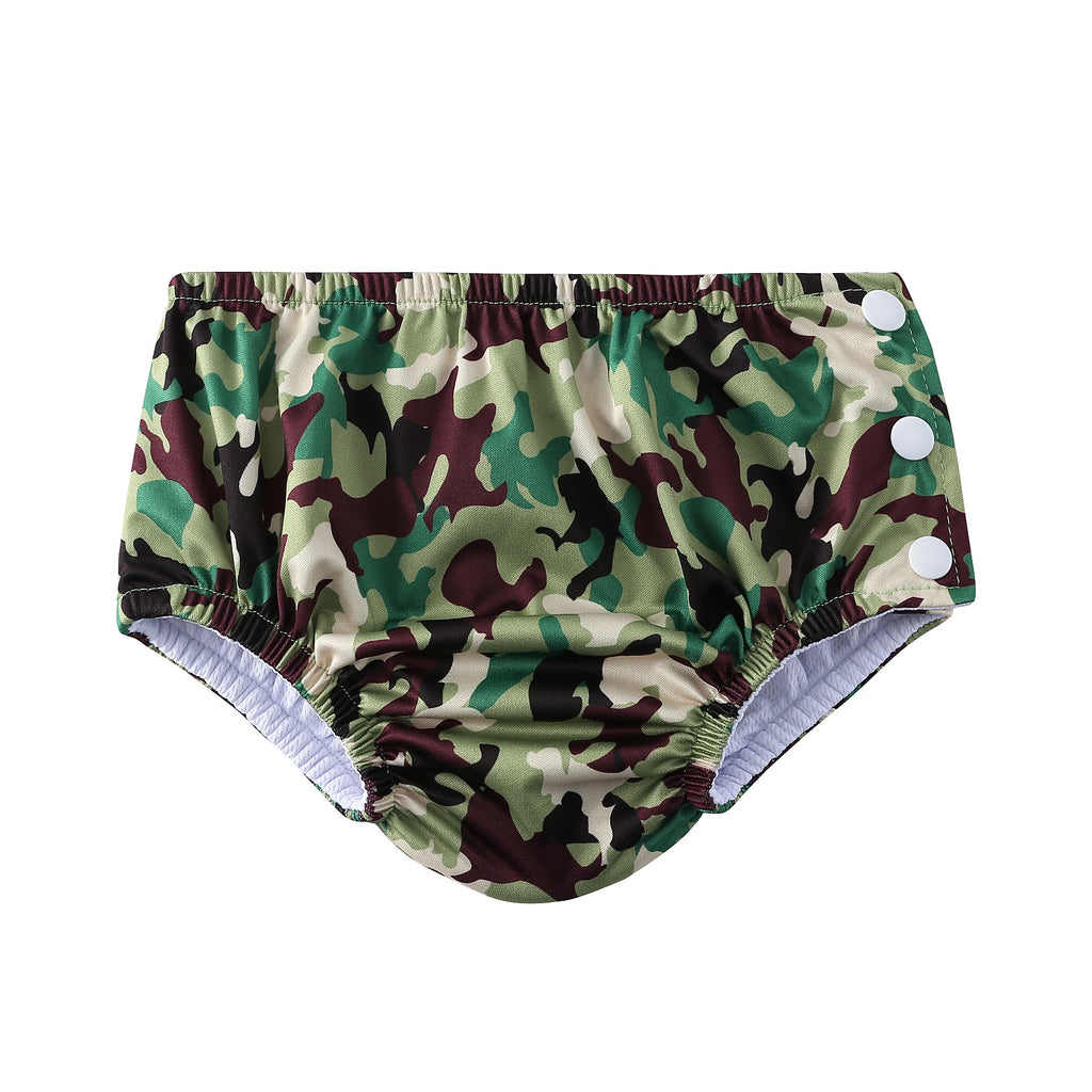 Couche de Bain Réutilisable Bébé - Maillot de Bain Dessin Animé Réglable Fille Garçon, Été