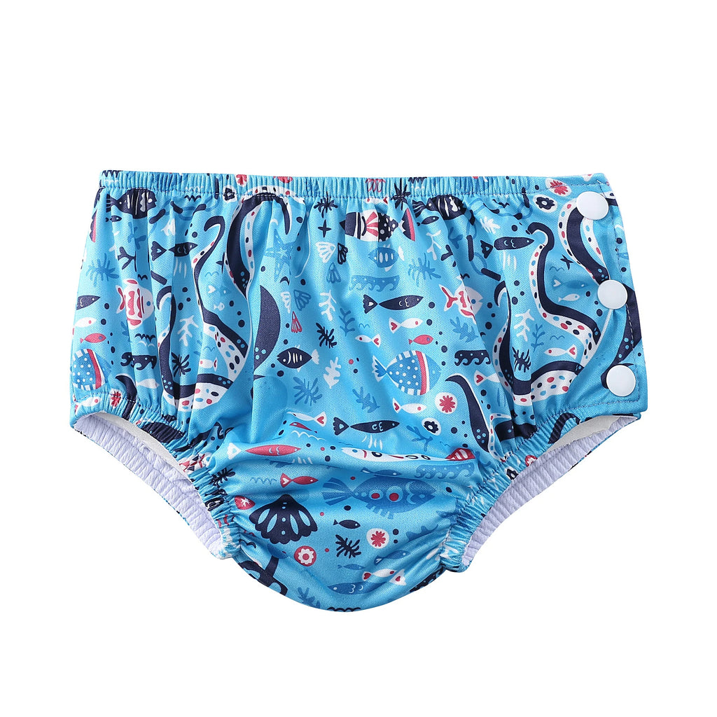 Couche de Piscine Imperméable Bébé - Maillot de Bain Réutilisable 0-3 Ans, Nombreux Motifs