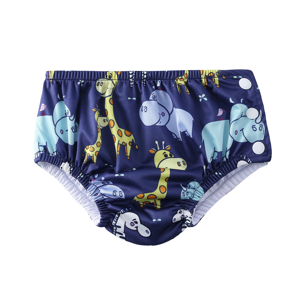 Couche de Bain Réutilisable Bébé - Maillot de Bain Dessin Animé Réglable Fille Garçon, Été