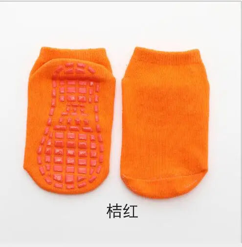 Pack 10 Paires Chaussettes Antidérapantes Enfant - Trampoline & Sol, Coton, 1-8 Ans, Été 2025