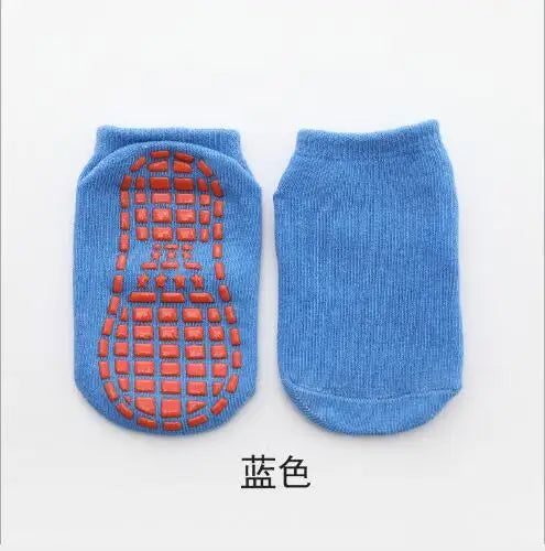Pack 10 Paires Chaussettes Antidérapantes Enfant - Trampoline & Sol, Coton, 1-8 Ans, Été 2025