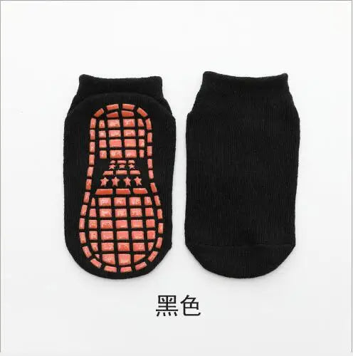 Pack 10 Paires Chaussettes Antidérapantes Enfant - Trampoline & Sol, Coton, 1-8 Ans, Été 2025