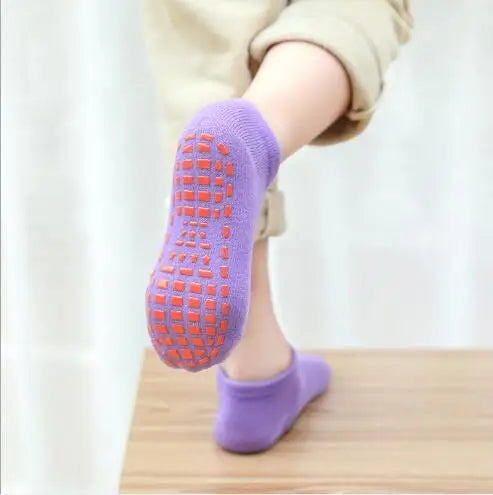 Pack 10 Paires Chaussettes Antidérapantes Enfant - Trampoline & Sol, Coton, 1-8 Ans, Été 2025