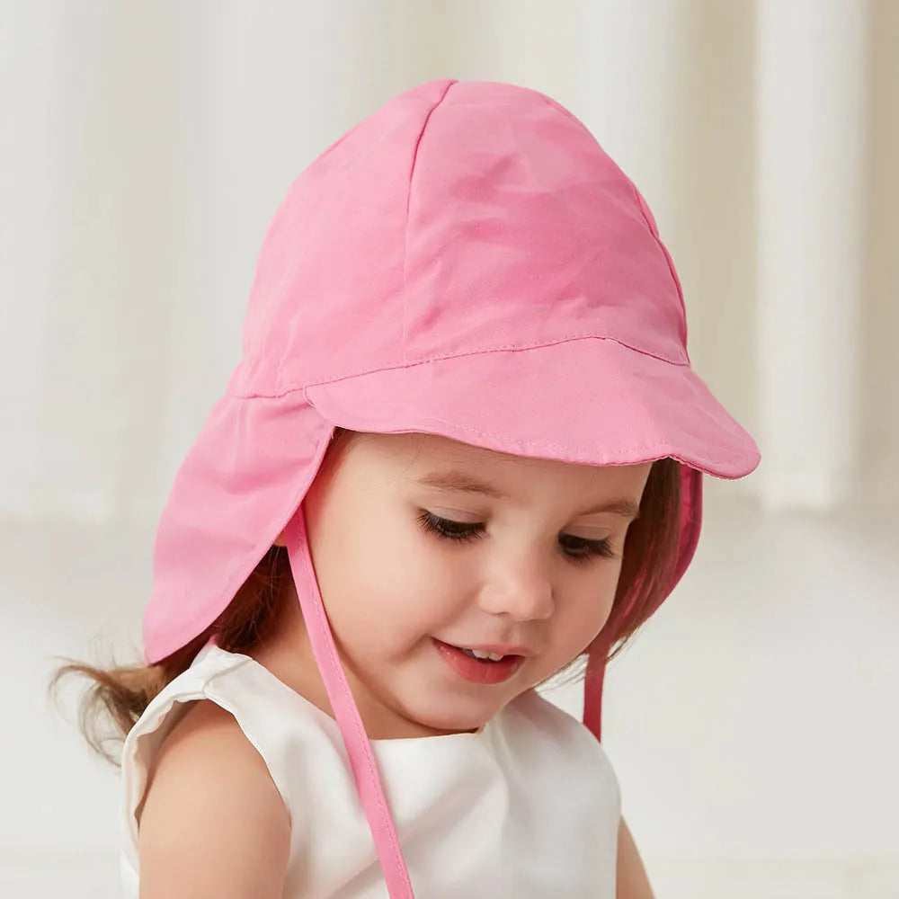 Chapeau de Soleil Réglable Bébé SPF50+ - Casquette Anti-UV Été Plage, Fille Garçon, Mesh Respirant