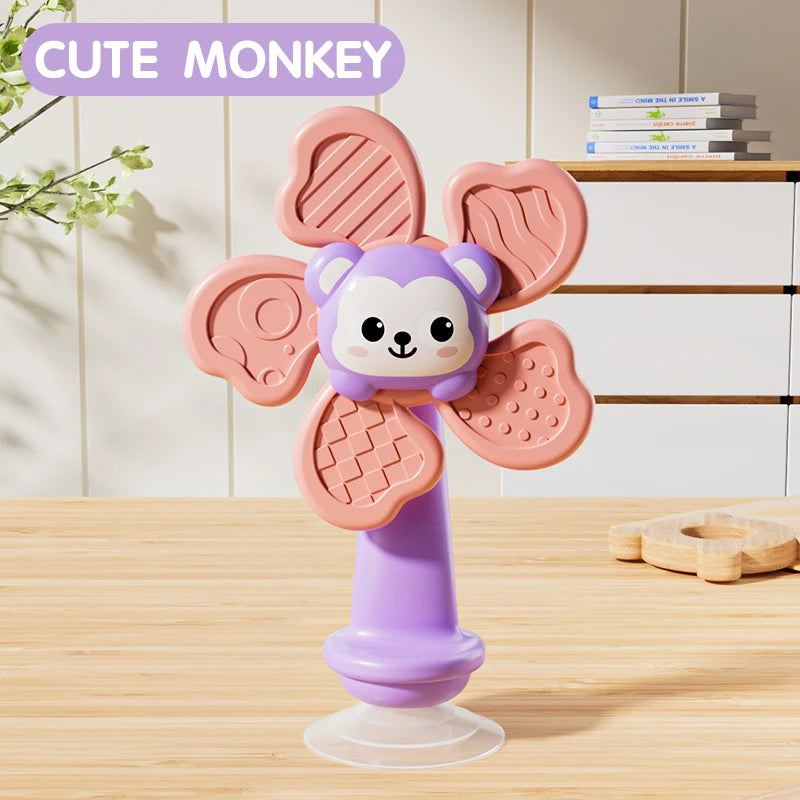 Jouet hochet à ventouse bébé – Éveil pour chaise haute, bain & voyage