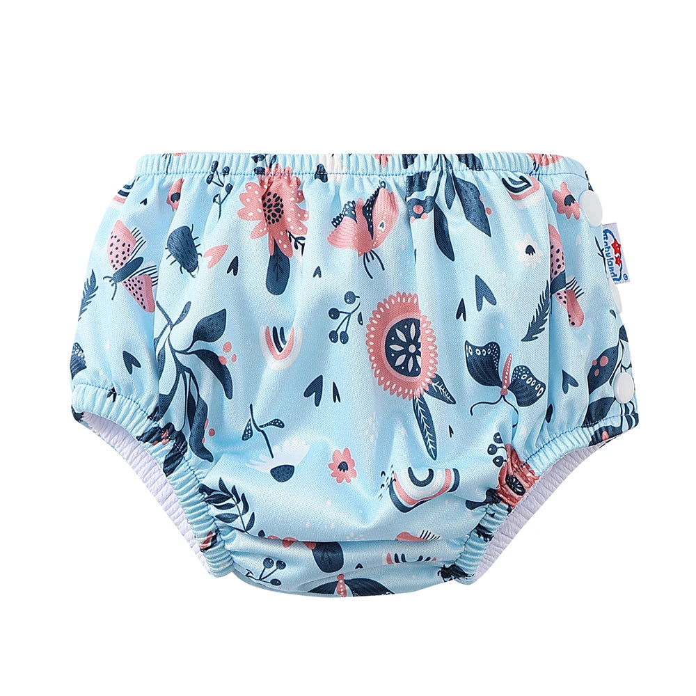 Couche de Bain Réutilisable Bébé - Maillot de Bain Dessin Animé Réglable Fille Garçon, Été