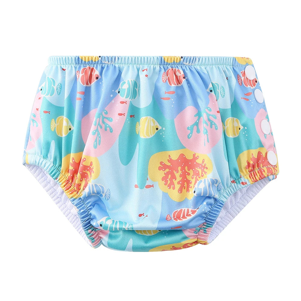Couche de Piscine Imperméable Bébé - Maillot de Bain Réutilisable 0-3 Ans, Nombreux Motifs