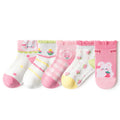 Lot de 5 Paires Chaussettes Enfant Coton - Fantaisie Dessin Animé Mesh, Fille Garçon 1-12 Ans, Eté