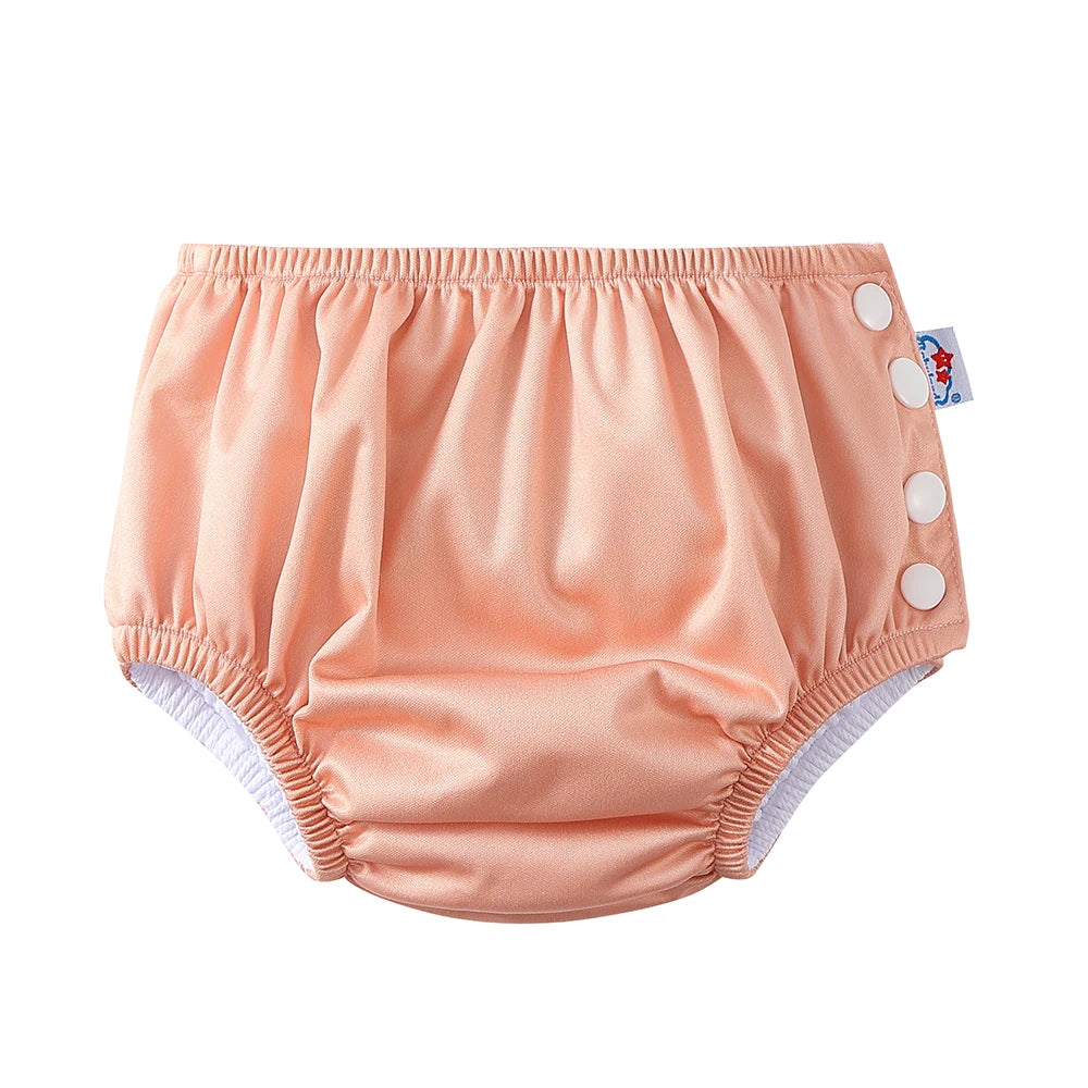 Couche de Bain Réutilisable Bébé - Maillot de Bain Dessin Animé Réglable Fille Garçon, Été