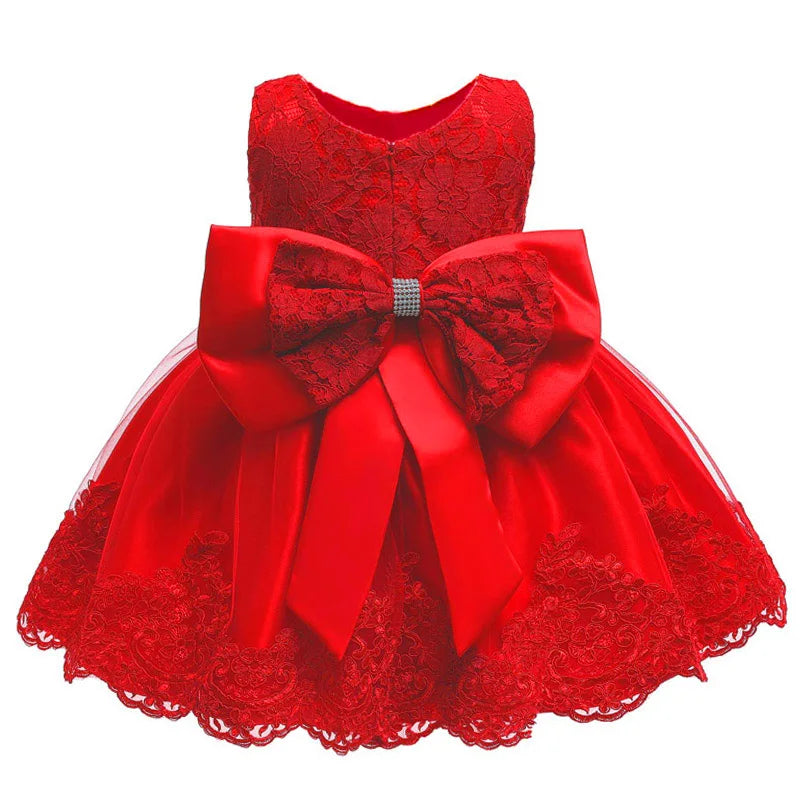 Robe de cérémonie bébé fille – Robe + serre-tête (anniversaire, baptême)