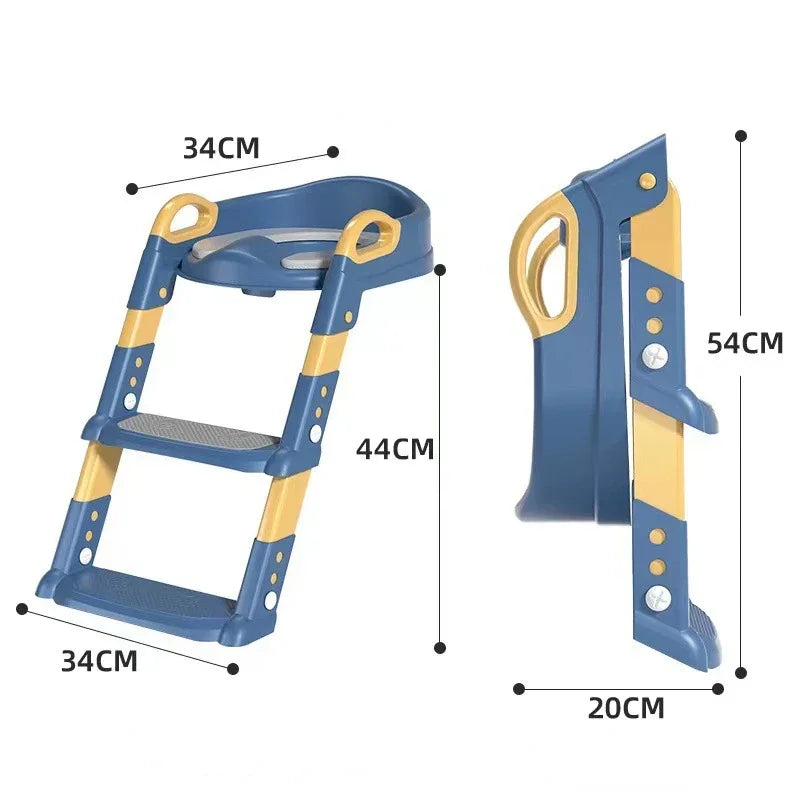 Réducteur WC avec Marche-Pied Enfant - Siège de Toilette Pliable Bébé Fille Garçon