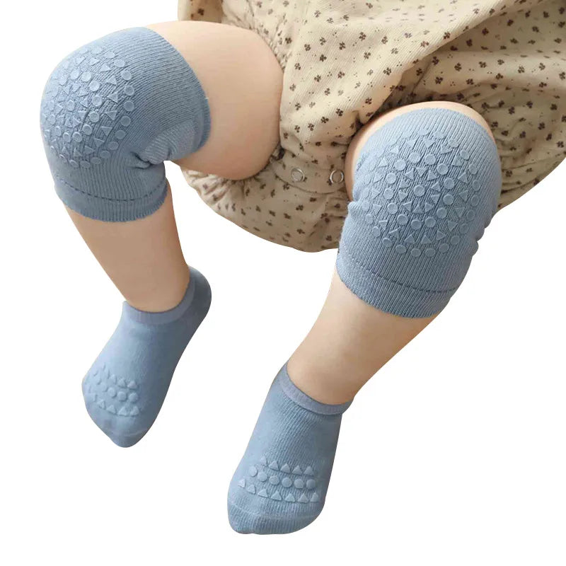 Set Genouillères + Chaussettes Antidérapantes Bébé - Protection Genou pour Ramper, Fille Garçon 0-3 Ans