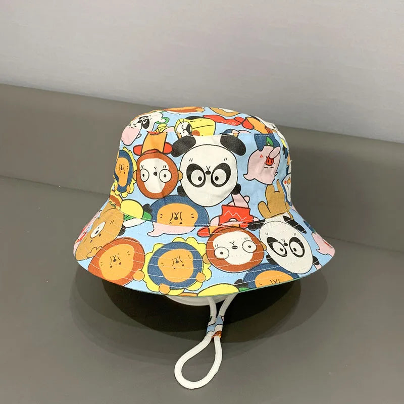 Bob Enfant Imprimé Dessin Animé - Chapeau de Soleil Bébé Fille Garçon 1-4 Ans