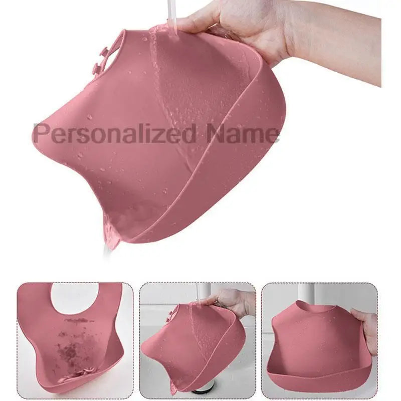 Set de repas bébé en silicone – Bol à ventouse, cuillère & fourchette (personnalisable)