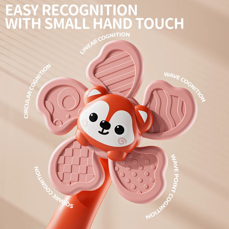 Jouet hochet à ventouse bébé – Éveil pour chaise haute, bain & voyage