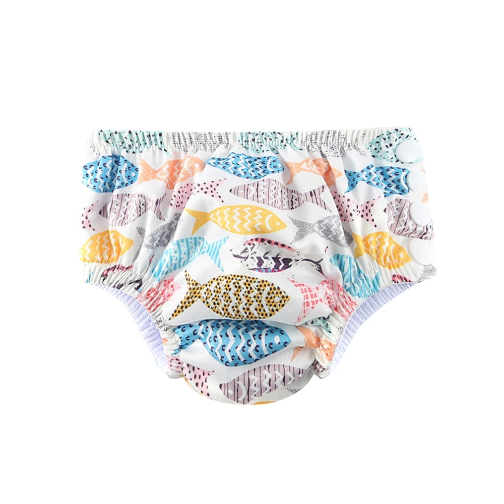 Couche de Piscine Imperméable Bébé - Maillot de Bain Réutilisable 0-3 Ans, Nombreux Motifs