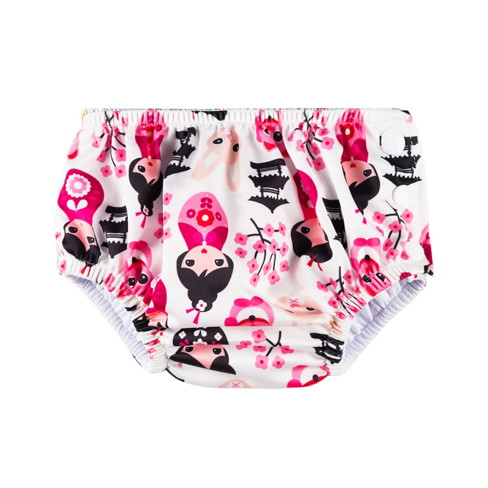 Couche de Piscine Imperméable Bébé - Maillot de Bain Réutilisable 0-3 Ans, Nombreux Motifs