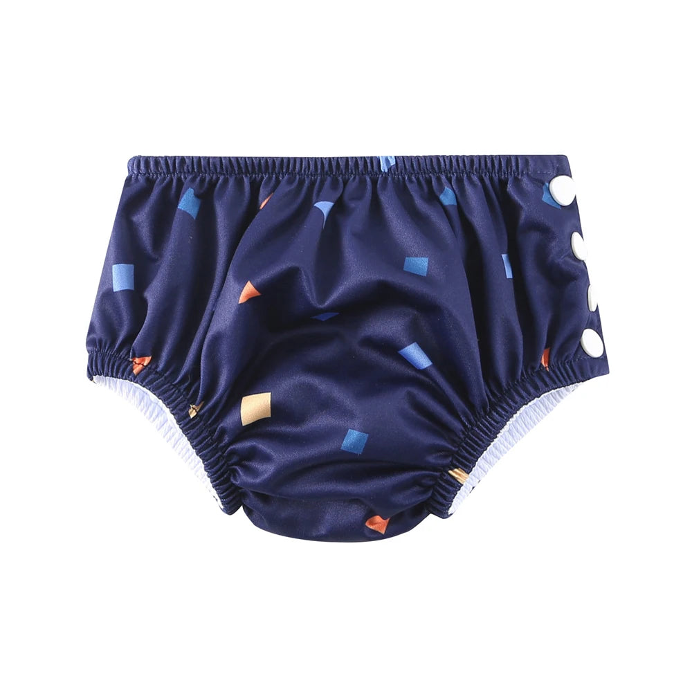 Couche de Bain Réutilisable Bébé - Maillot de Bain Dessin Animé Réglable Fille Garçon, Été
