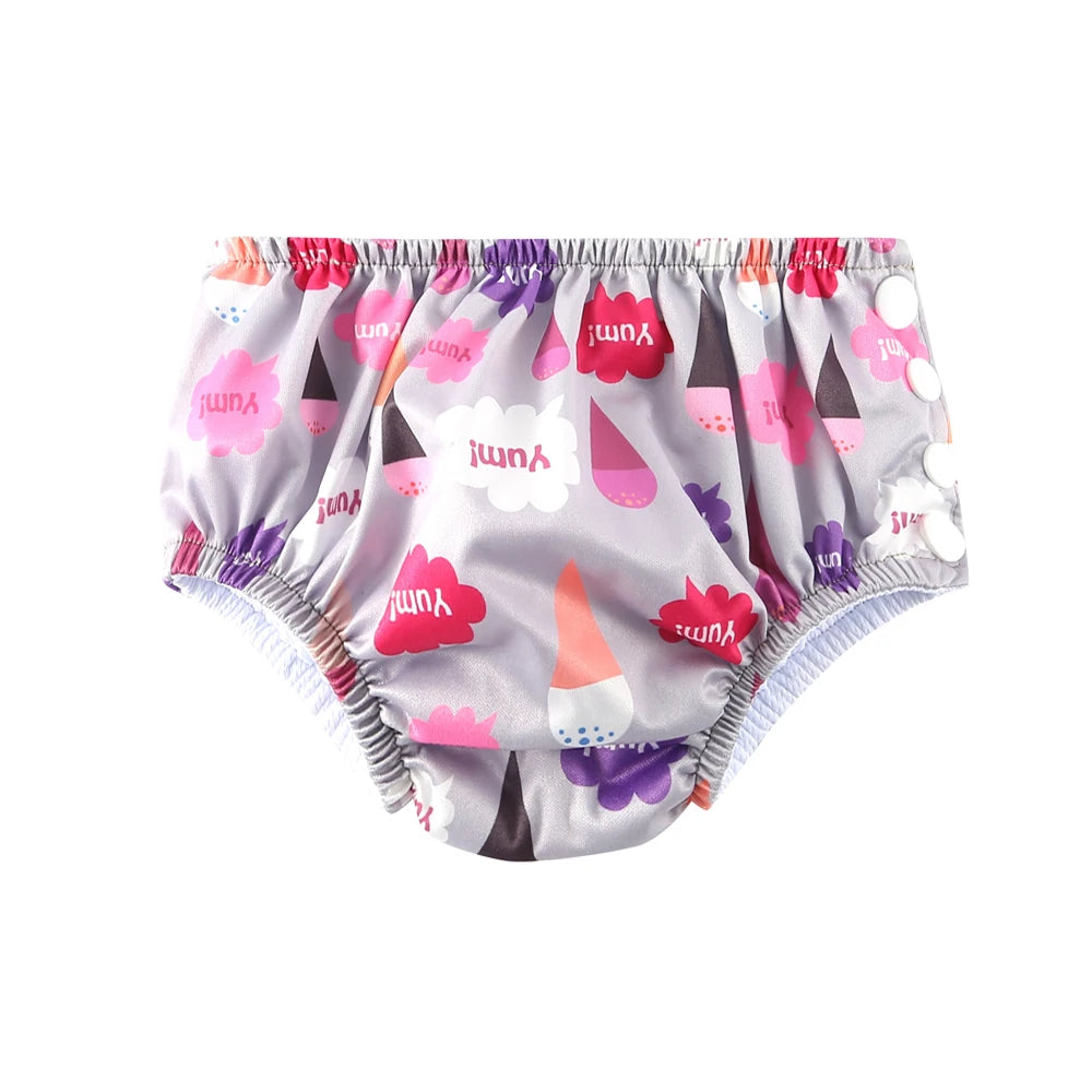 Couche de Piscine Imperméable Bébé - Maillot de Bain Réutilisable 0-3 Ans, Nombreux Motifs