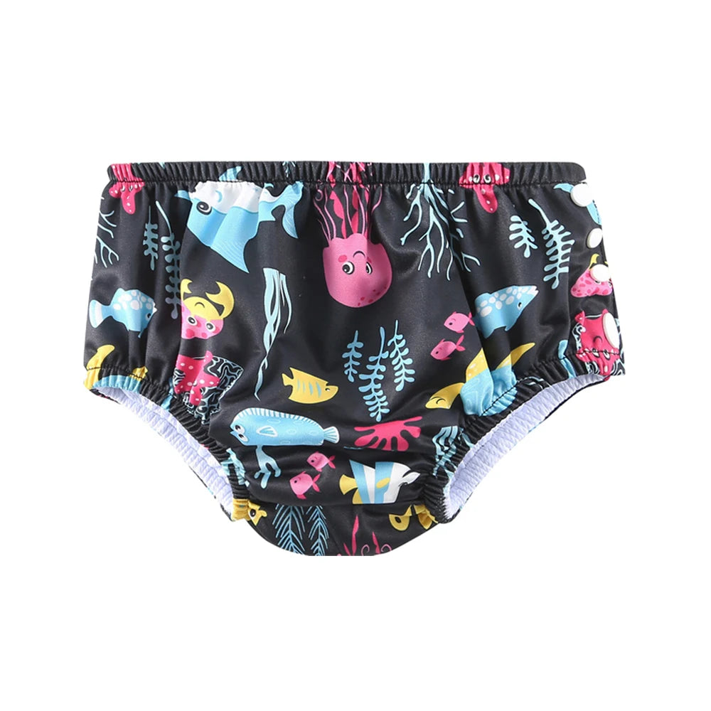 Couche de Piscine Imperméable Bébé - Maillot de Bain Réutilisable 0-3 Ans, Nombreux Motifs