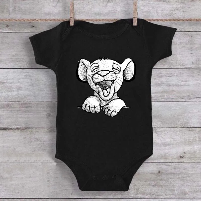Baby Romper Cartoon The Lion King Kawaii Simba Fashion Toddler Clothes Cotton Short Sleeve Newborn Bodysuit Infant Jumpsuits