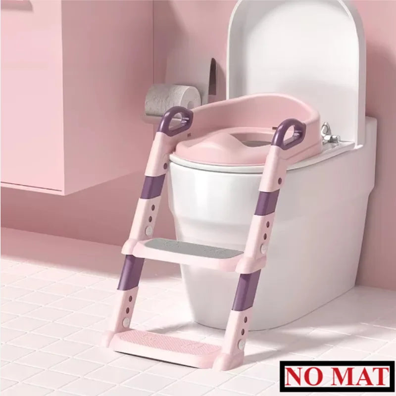 Réducteur WC avec Marche-Pied Enfant - Siège de Toilette Pliable Bébé Fille Garçon