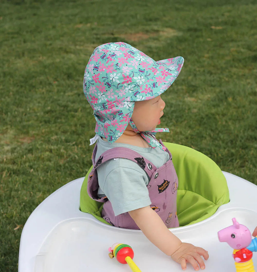 Chapeau de Soleil Réglable Bébé SPF50+ - Casquette Anti-UV Été Plage, Fille Garçon, Mesh Respirant