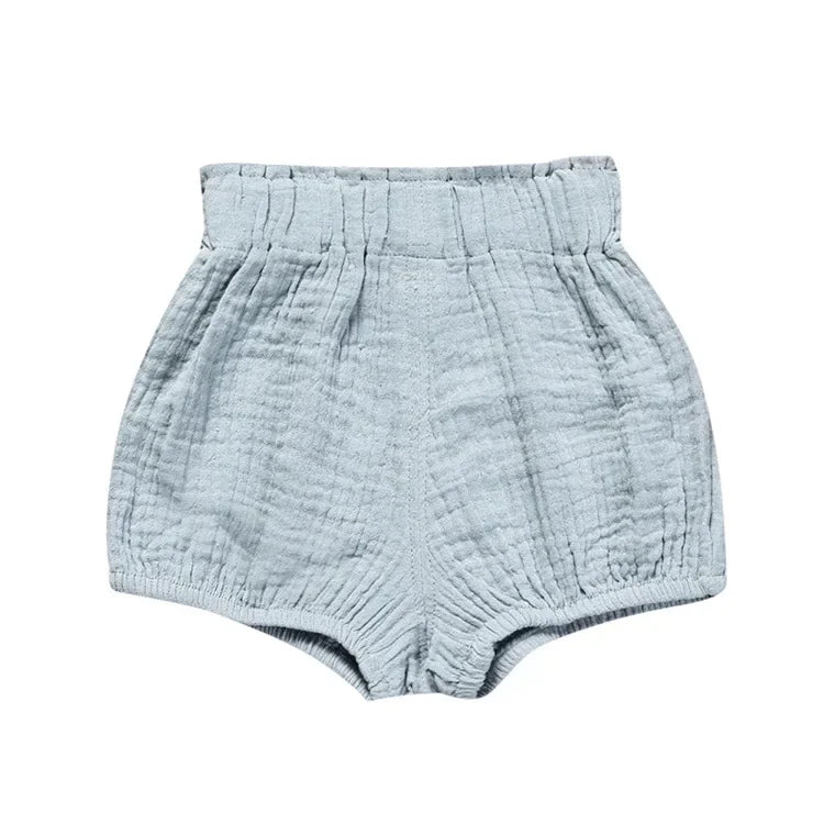 Short Bébé Coton Lin - Pantalon Court Confortable Fille Garçon, 3 Mois à 6 Ans, Été