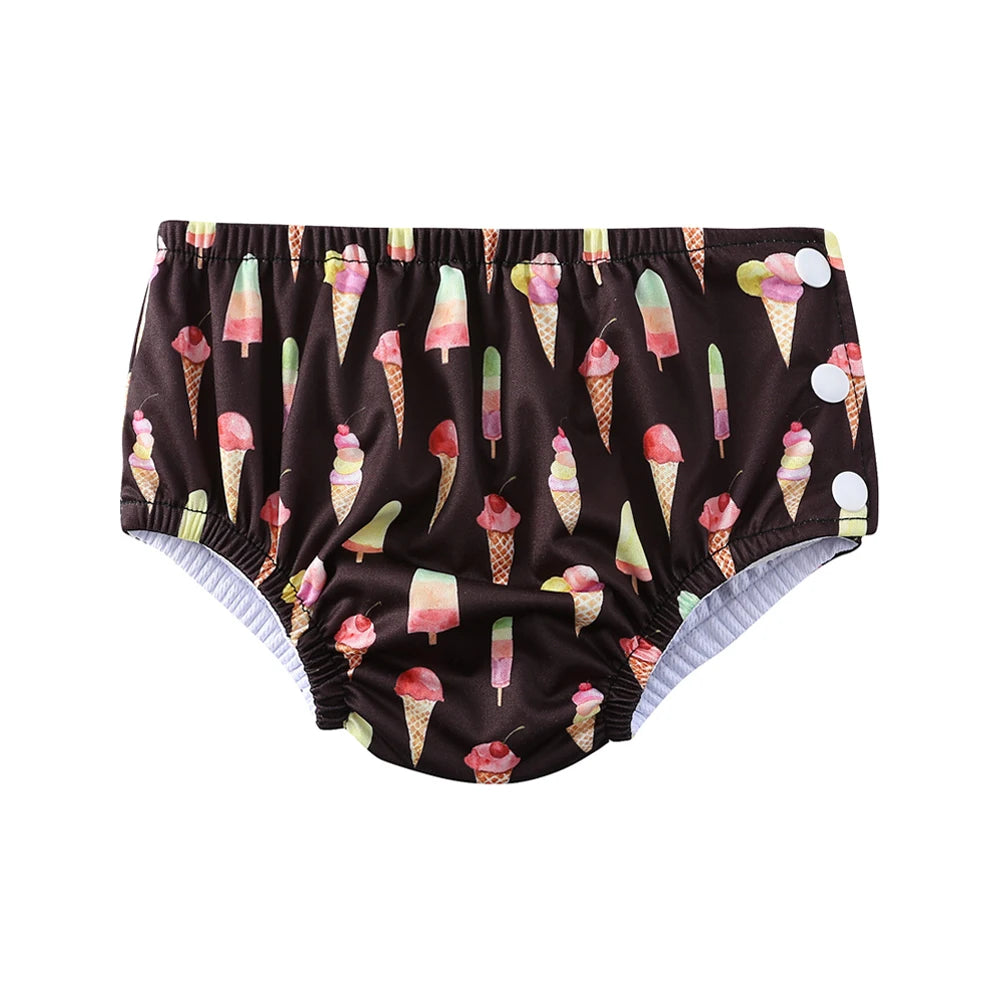 Couche de Piscine Imperméable Bébé - Maillot de Bain Réutilisable 0-3 Ans, Nombreux Motifs