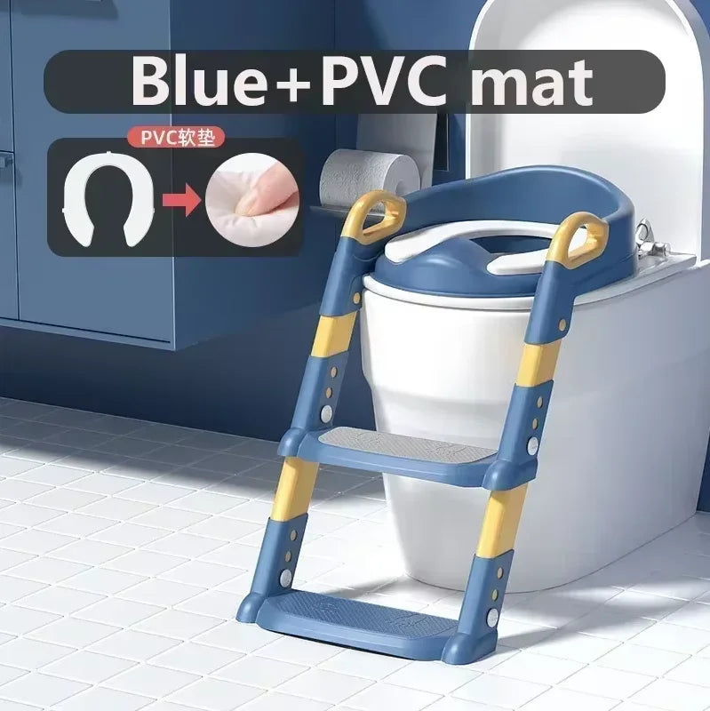 Réducteur WC avec Marche-Pied Enfant - Siège de Toilette Pliable Bébé Fille Garçon