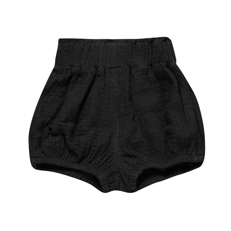 Short Bébé Coton Lin - Pantalon Court Confortable Fille Garçon, 3 Mois à 6 Ans, Été