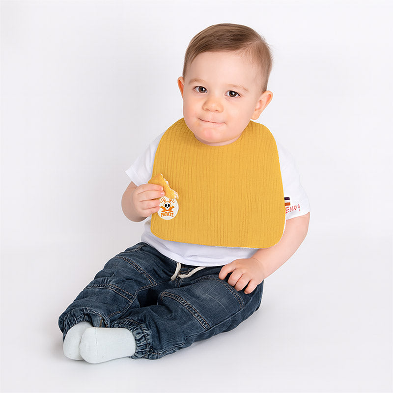 bavoir bebe en coton biologique honey papate gots
