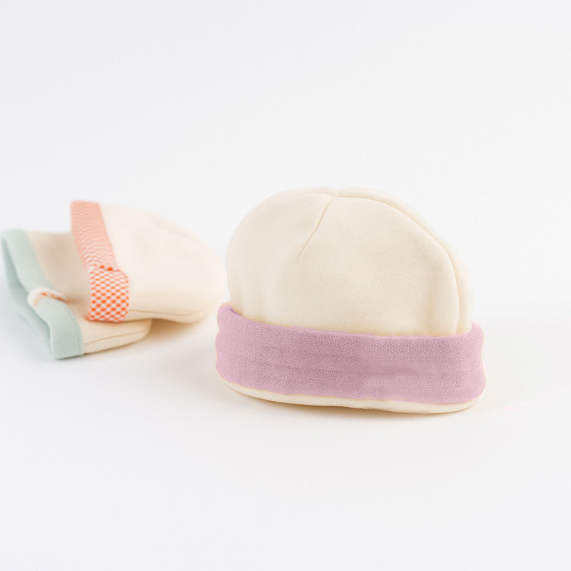 bonnet naissance papate bio madeinfrance rose