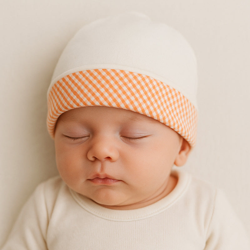 bonnet naissance en coton bio papate puericulture