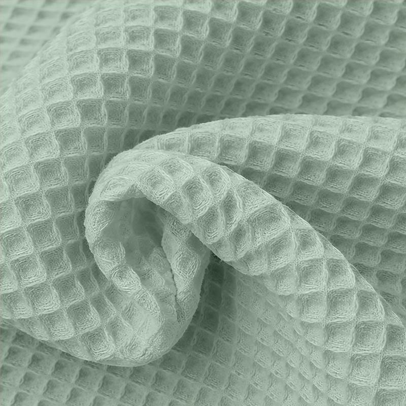 couverture nid abeille vert coton bio gots papate
