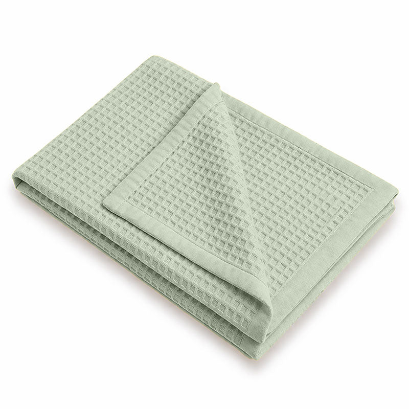 couverture été vert coton bio gots papate