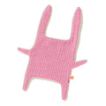 doudou plat en coton bio rose france fille doux lapin