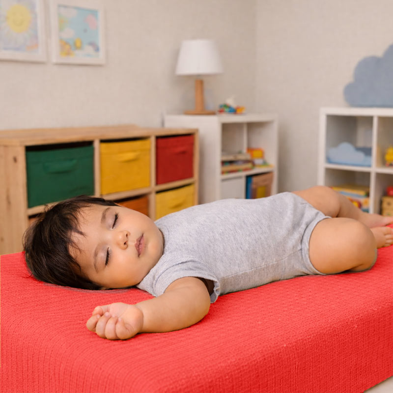 drap housse 60x120 coton bio fraise bébé