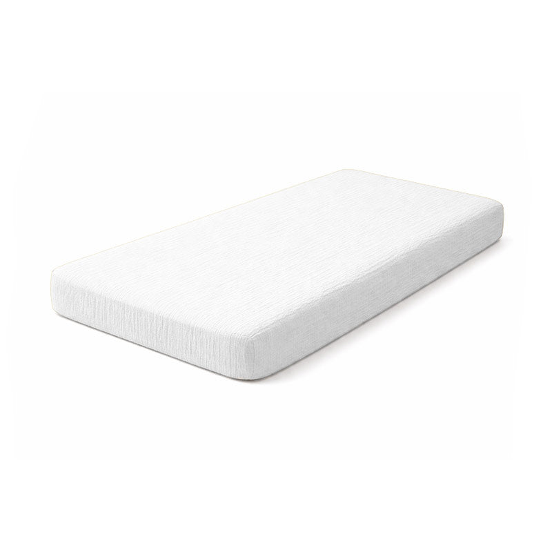 drap housse 60x120 gaze de coton bio blanc