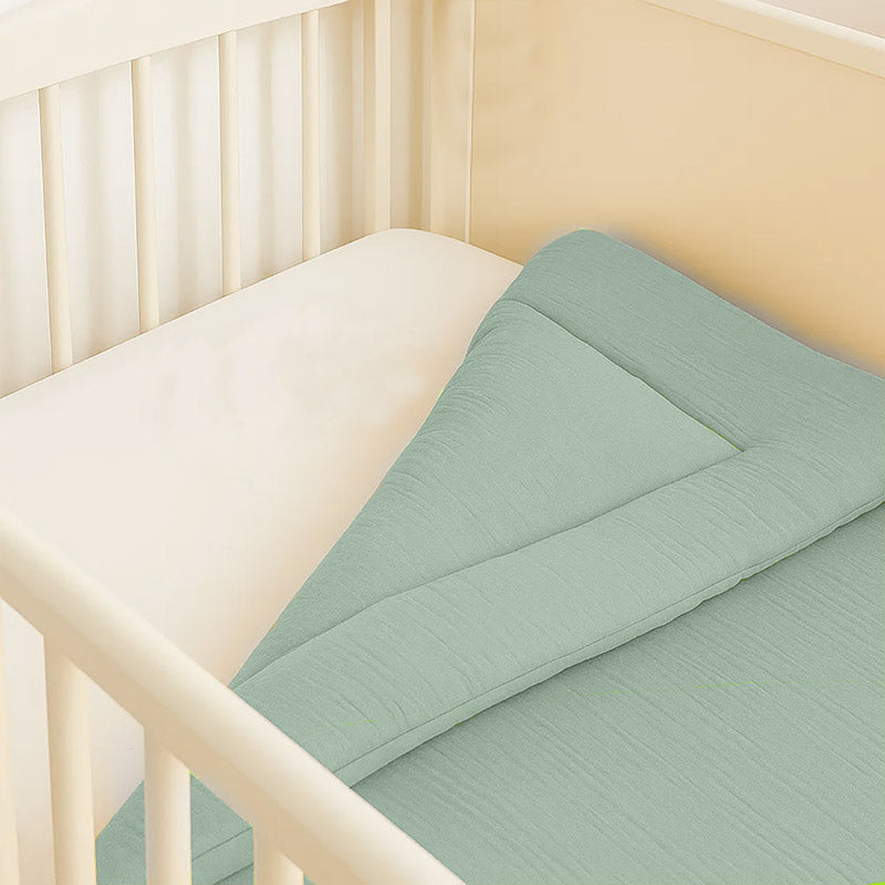 edredon lit bebe gots coton bio vert france papate