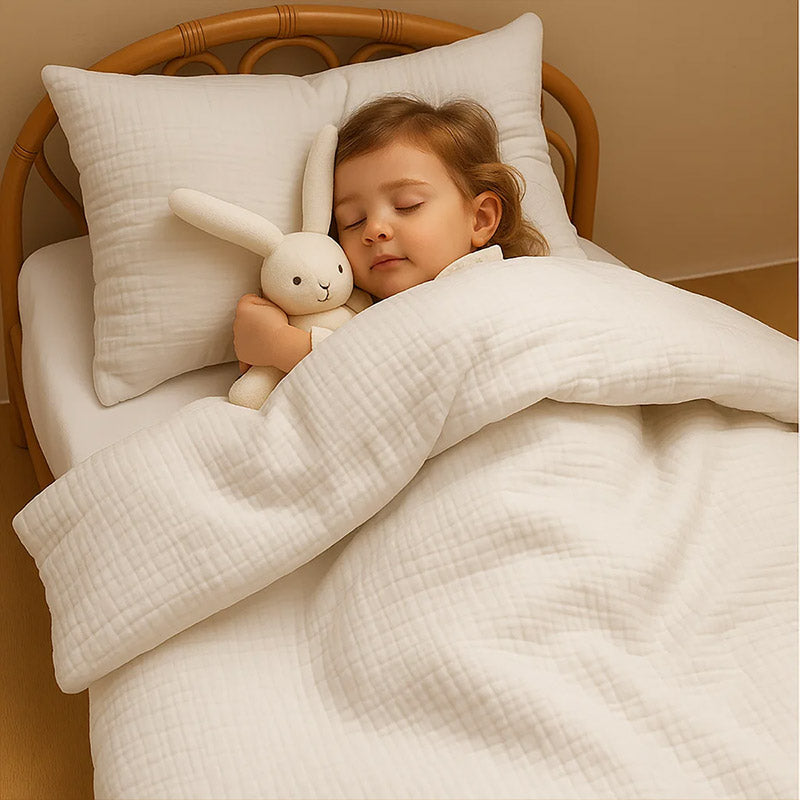 housse couette blanc bio coton