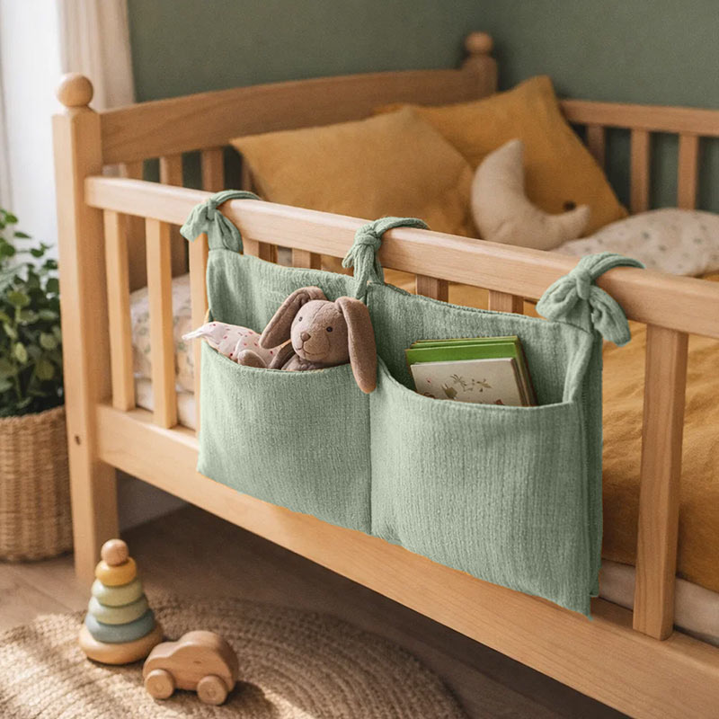 rangement livre jouet coton bio vert doudou