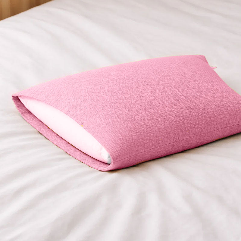 taie oreiller coton biologique rose 60 40 enfant